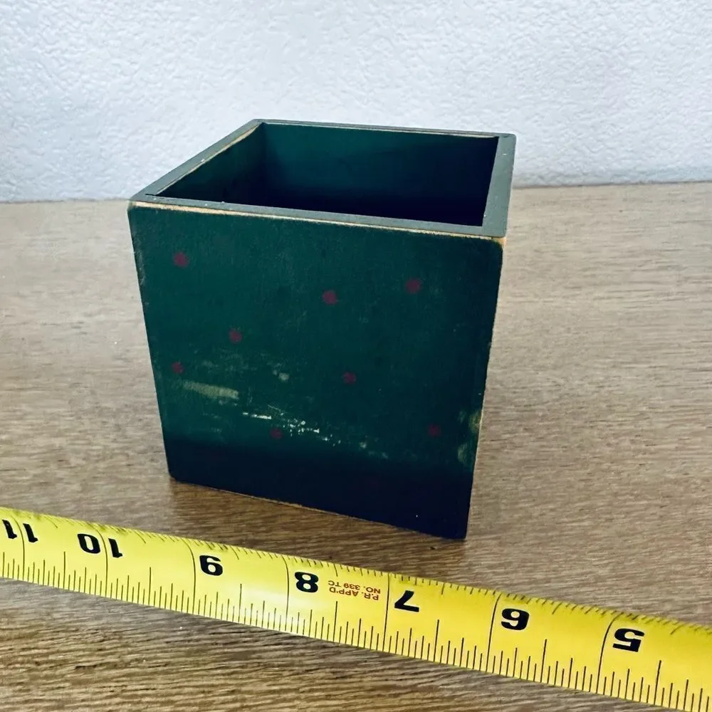 Wooden Reindeer Vintage Tealight Candle Holder Box